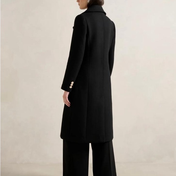 Ever New Mandy DB Military Coat in Black - Picture 3 of 3